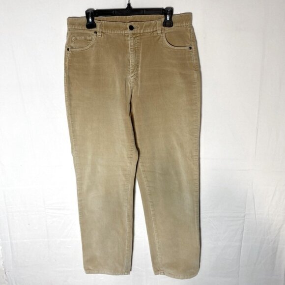 Vintage Snazzie Tan Corduroy High Rise Pants 32 - Picture 1 of 15